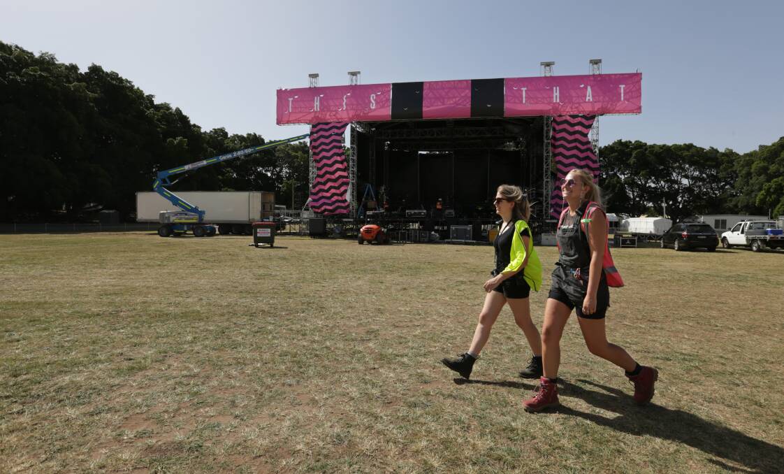 STAGE RIGHT: Preparations for This That and Scene & Heard are ramping up in readiness for more than 22,000 festival-goers this weekend. Picture: Simone De Peak.