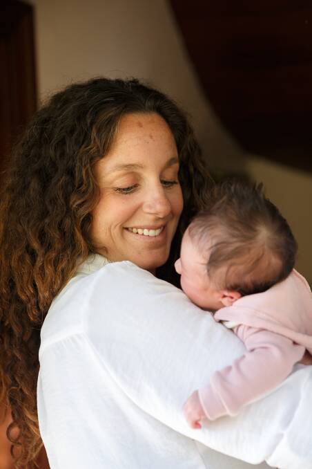 FAMILY: It'll be a particularly special Mother's Day for new parent Ashleigh Hays and her baby daughter Ari. Pictures: Max Mason-Hubers