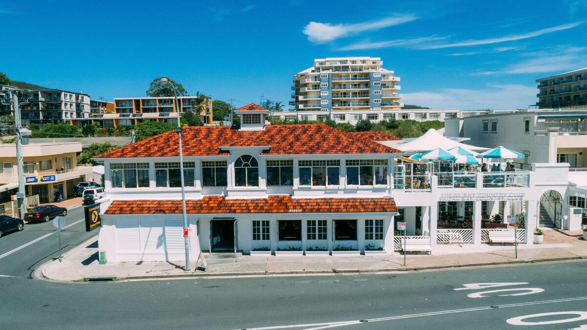 CENTRE: The hotel dominates the Port Stephens town.