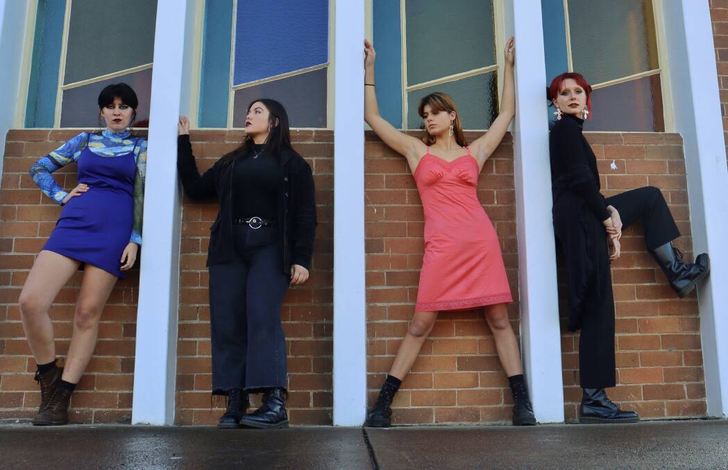 FORTHRIGHT: Newcastle band Boycott, from left, Amelia Samson, Kiara Fowles, Laura Matheson and Milla Duff. 