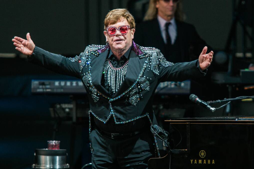 FLAMBOYANT: Elton John is forever the entertainer.