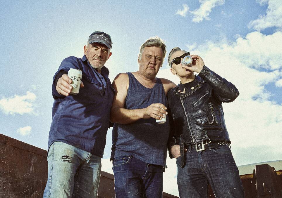 From left, Ross Knight, John McKeering and Dean Muller of the Cosmic Psychos. Picture supplied