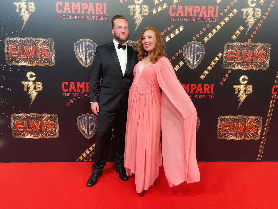 RED CARPET: Jamieson Shaw and his wife Ash Bee at the international premiere of Elvis at Cannes Film Festival.