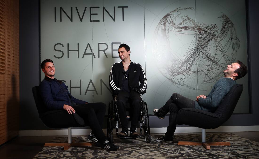 BRIGHT IDEAS: Yours & Owls' Adam Smith, from left, Ben Tillman and Balun Jones have been at the forefront of the city's transformation. Picture: Sylvia Liber 