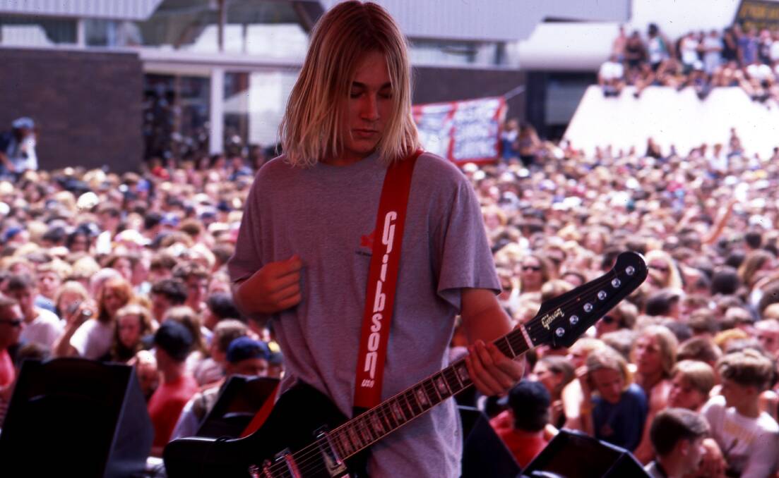 GRUNGE KID: Daniel Johns performing with Silverchair at the 1995 Big Day Out.