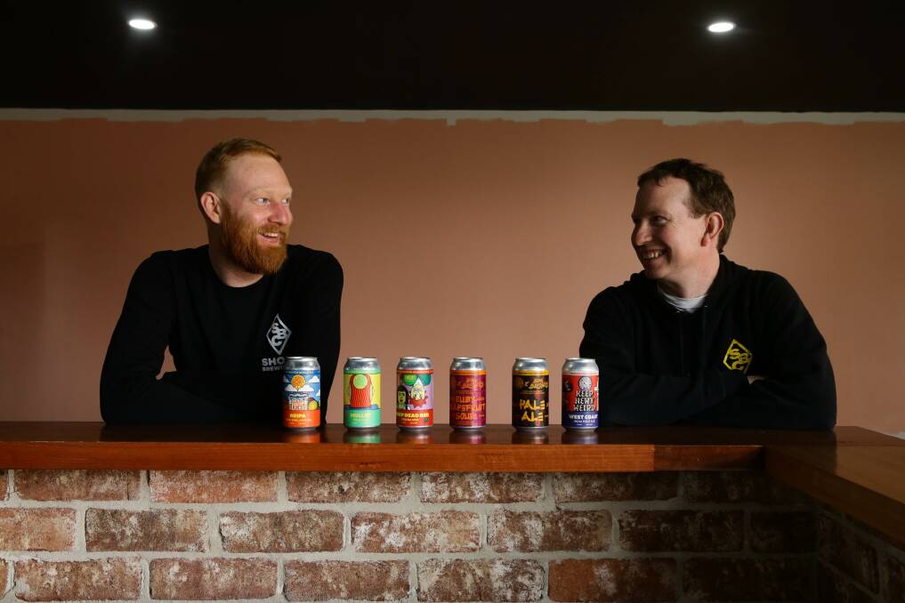 Shout Brewing Co co-owners Jake Gardiner and Michael Fitzgerald inside their new Islington brew bar. Pictures: Jonathan Carroll