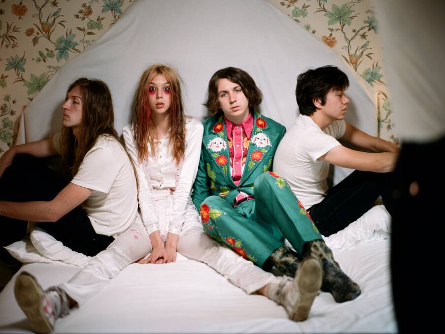 HUNGRY: Buzz band Starcrawler, from left, Austin Smith, Arrow de Wilde, Henri Cash and Tim Franco, are touring Australia for the first time supporting fellow Los Angeles rockers The Growlers.