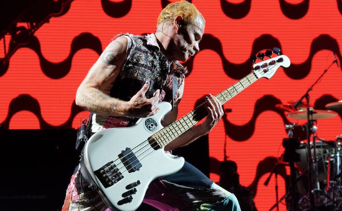 VIRTUOSO: Red Hot Chili Peppers bassist Flea. Picture: Paul Dear