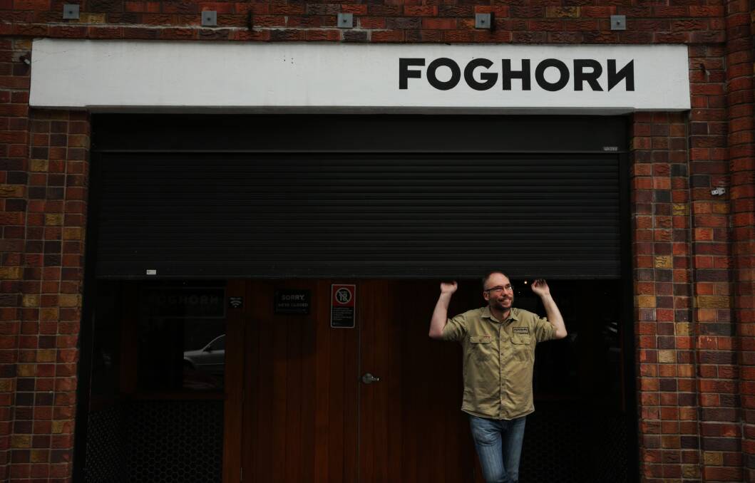 STRANGE BREW: FogHorn owner Shawn Sherlock's desire to host live music is being silenced by state government bureaucracy. Picture: Simone De Peak