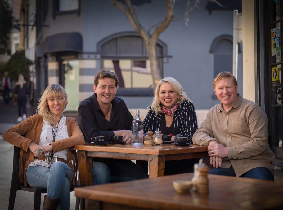 OLD FRIENDS: From left, Felicity Urquhart, Adam Harvey, Beccy Cole and Darren Coggan are reuniting after 20 years.