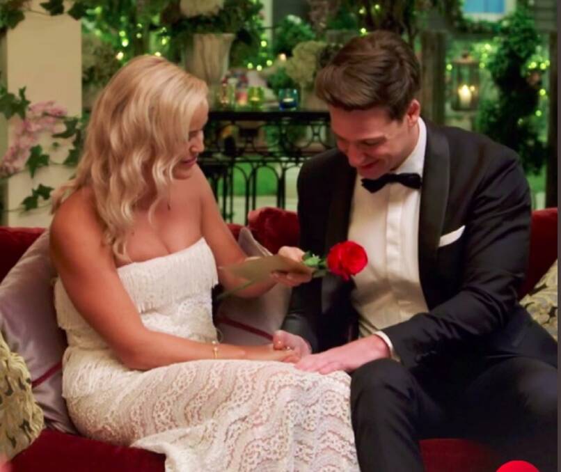 SECOND TAKE: Elly on The Bachelor last year with Matt Agnew.