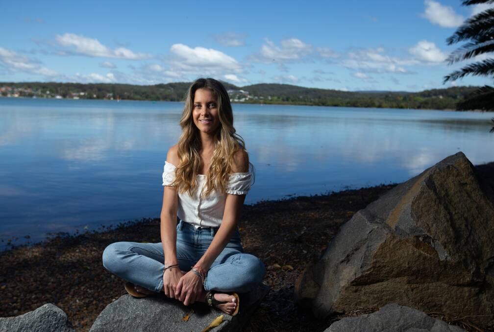 LAKESIDE: Allira Jaques is spending time back in Boolaroo with her parents during COVID. Picture: Marina Neil