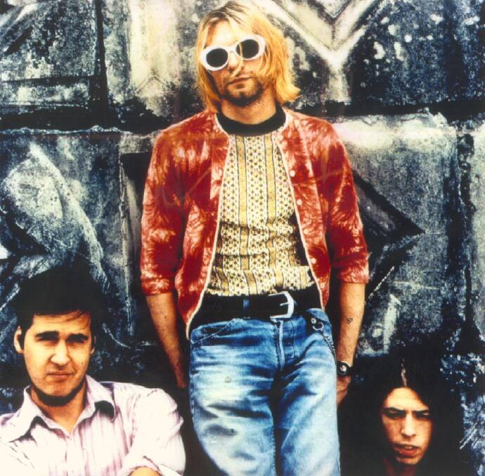 HALCYON DAYS: From left, Nirvana's Krist Novoselic, Kurt Cobain and Dave Grohl.