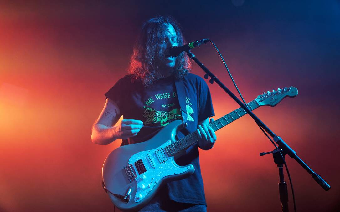 RED HOT: DZ Deathrays frontman Shane Parsons left nothing on the stage. Picture: Paul Dear