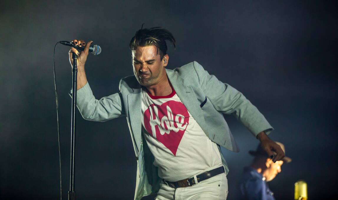 BIG FAN: Phil Jamieson performing with Grinspoon last year at the Newcastle Entertainment Centre. Picture: Marina Neil