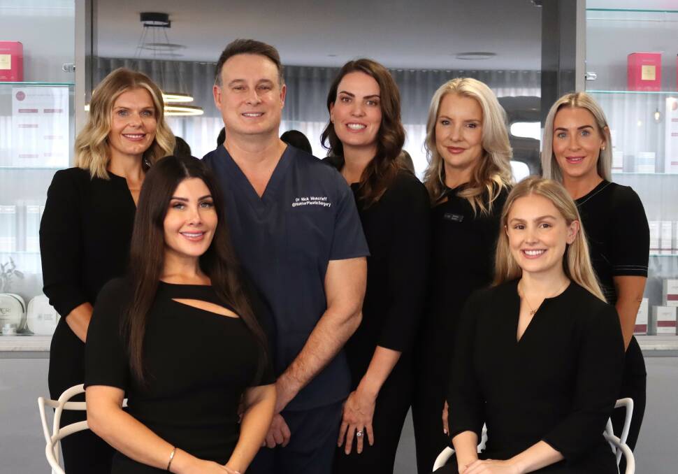 Dr Nick and Amber Moncrieff with the award winning team at Hunter Plastic Surgery. Picture supplied