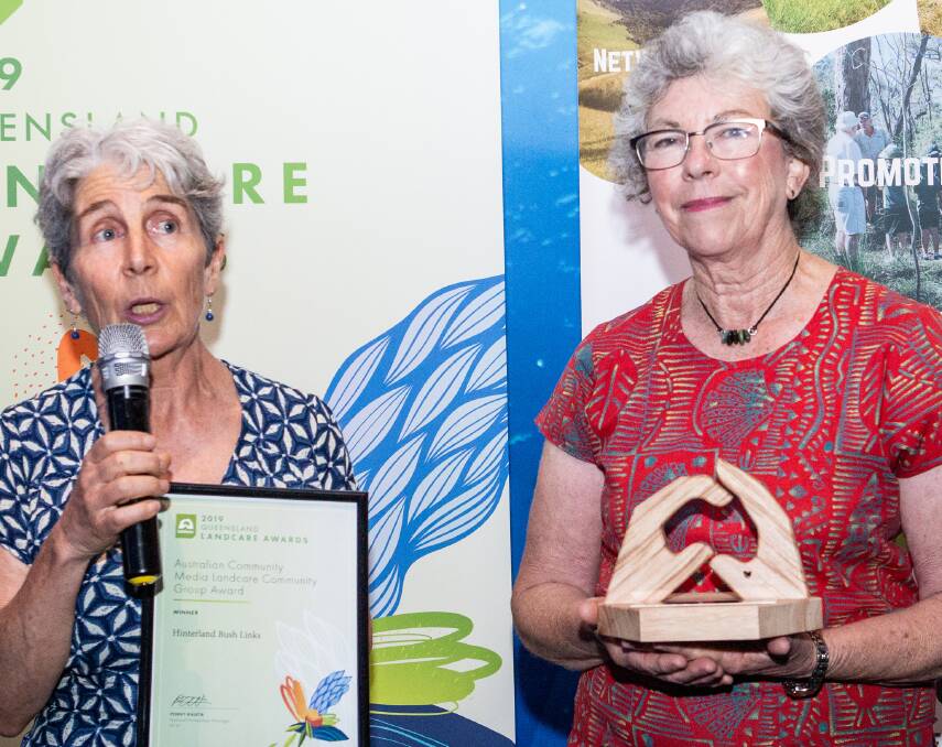 Australian Community Media Landcare Community Group Award: Susie Duncan and Sue Brieschke, of Hinterland Bush Links on the Sunshine Coast.