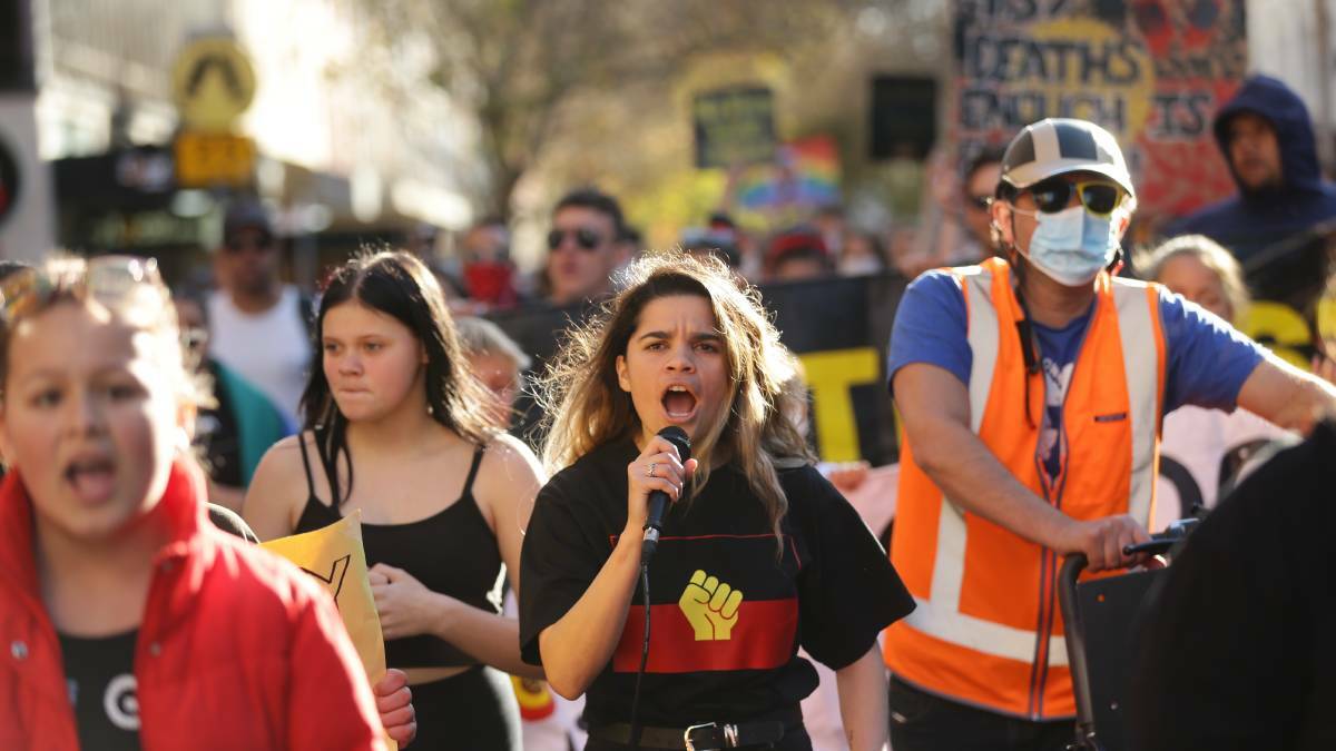 'Australia is a f---ing crime scene': law student tells BLM rally