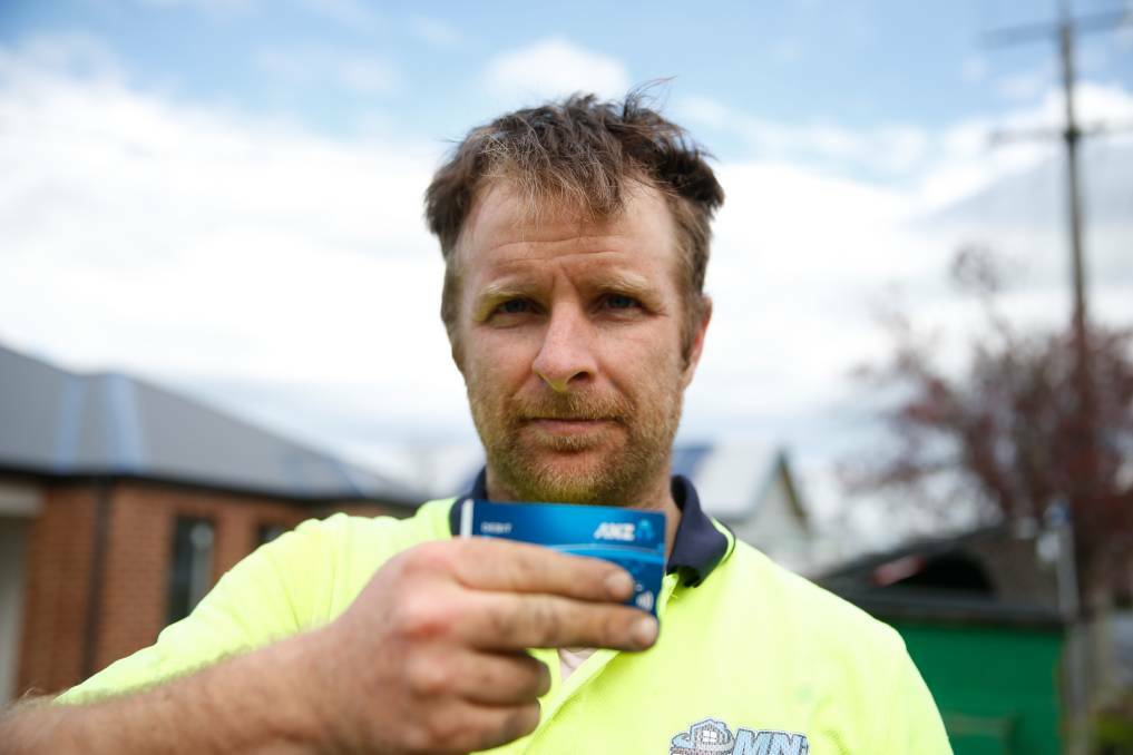 Warrnambool's Mick Townsend had someone spend $1400 using tap-and-go on his accounts when his wallet was stolen. Photo: Mark Witte
