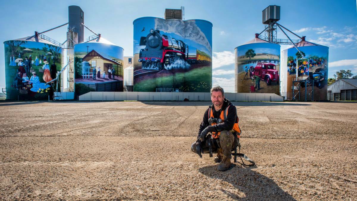  Artist Tim Bowtell has almost completed the Colbinabbin Silo Art project.

