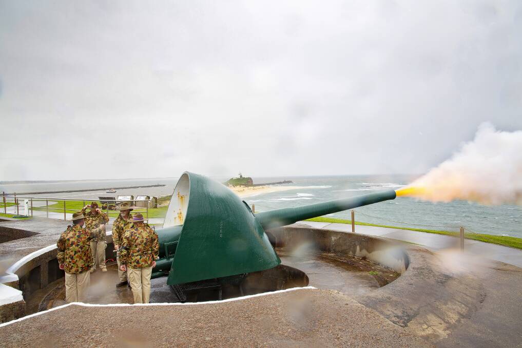 The gun fire at Fort Scratchley. Picture by Andrew Monger/AJM Photography