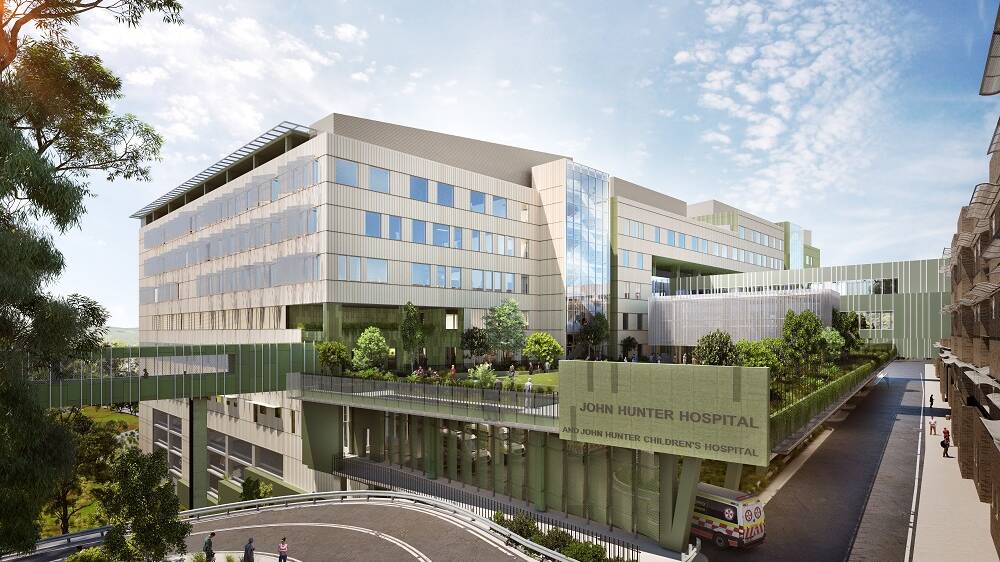 A concept image of the new look John Hunter Hospital.
