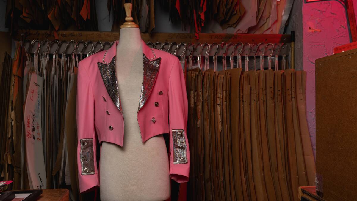 The custom pink jacket created by Rundle Tailoring. Picture by Marina Neil