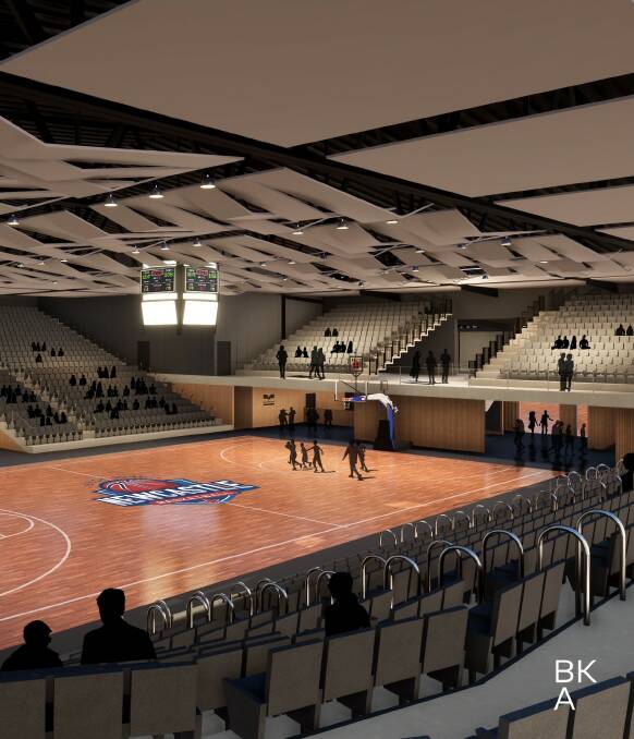 PLANS: An artist's impression of the new basketball stadium.