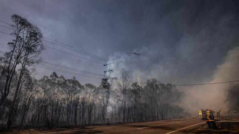 A fire at North Rothbury amid 'catastrophic' conditions in 2019.