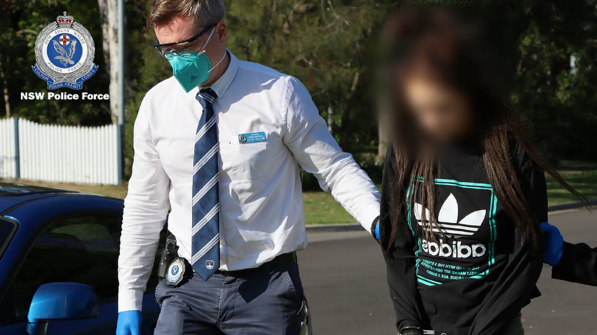 The arrest on Tuesday. Picture: NSW Police