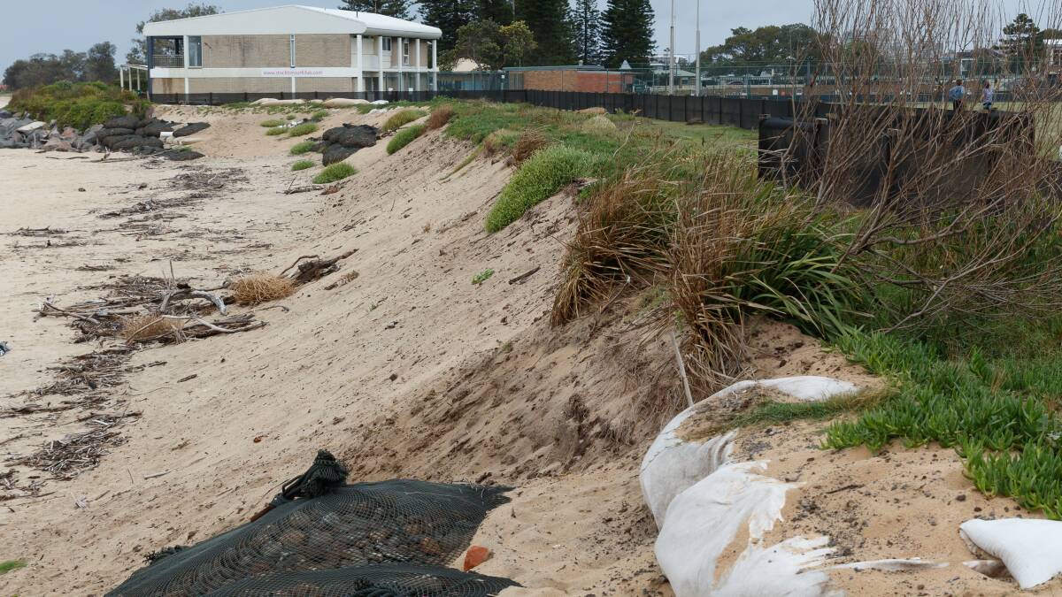 The buried seawall is aimed at reducing erosion and loss of land during large swells. Picture by Max Mason-Hubers