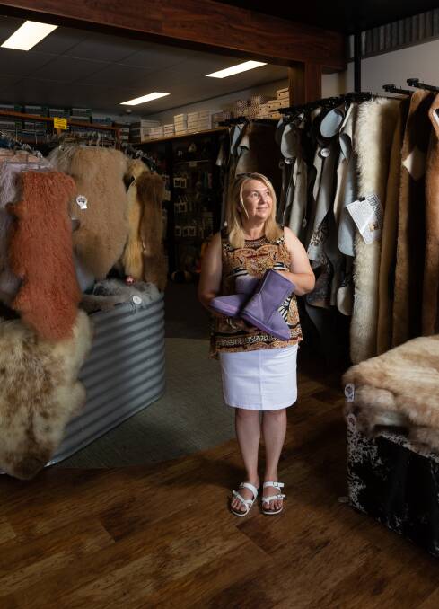Stephanie Mortel from Mortels Sheepskin Factory said increased freight and energy costs had been felt by the business. Picture by Jonathan Carroll