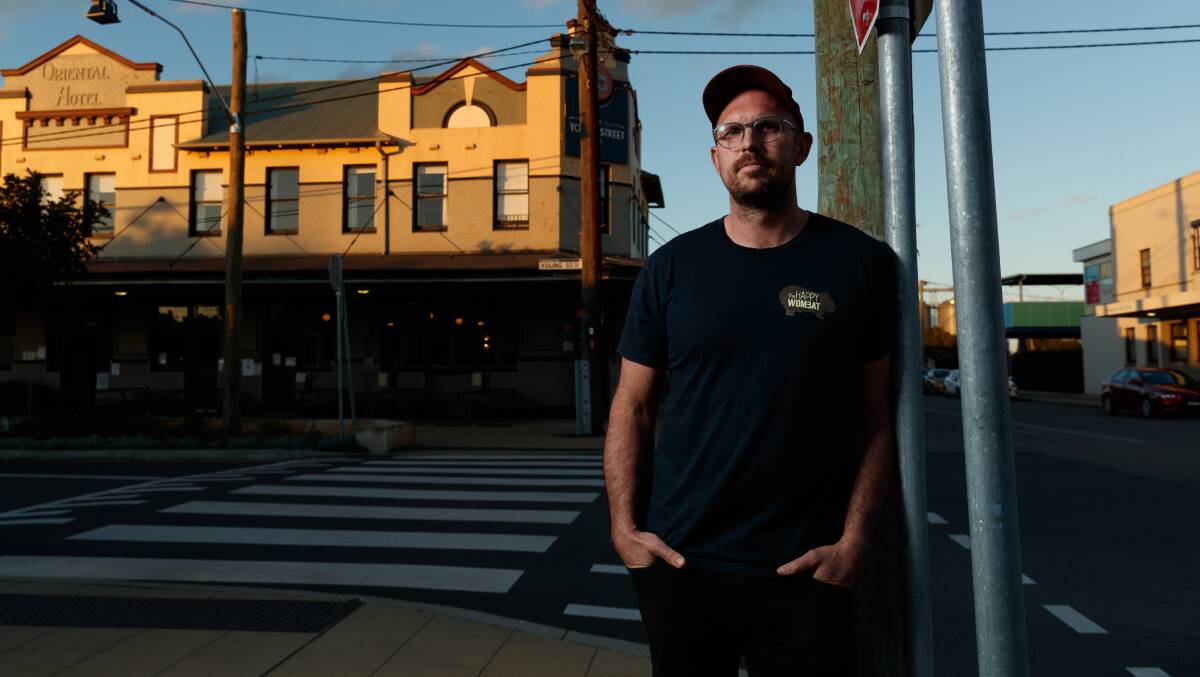 TOUGH: Owner of The Happy Wombat and Young Street Hotel Luke Tilse said the current restrictions had taken the largest toll on his businesses since the pandemic began towards the start of last year. Picture: Max Mason-Hubers