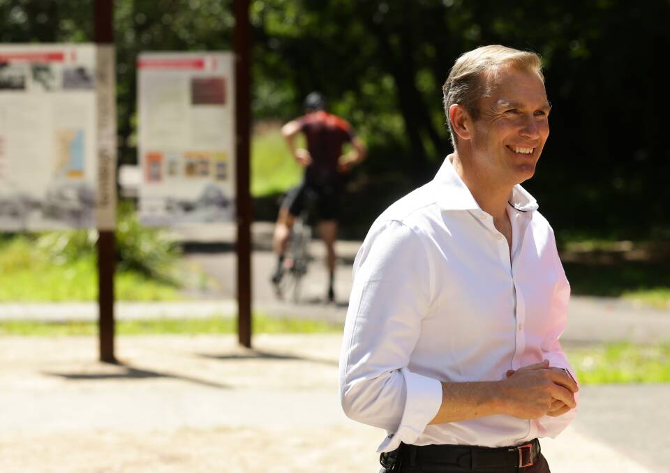 NSW Minister for Infrastructure, Cities and Active Transport Rob Stokes was in the Hunter on Wednesday. Picture by Jonathan Carroll