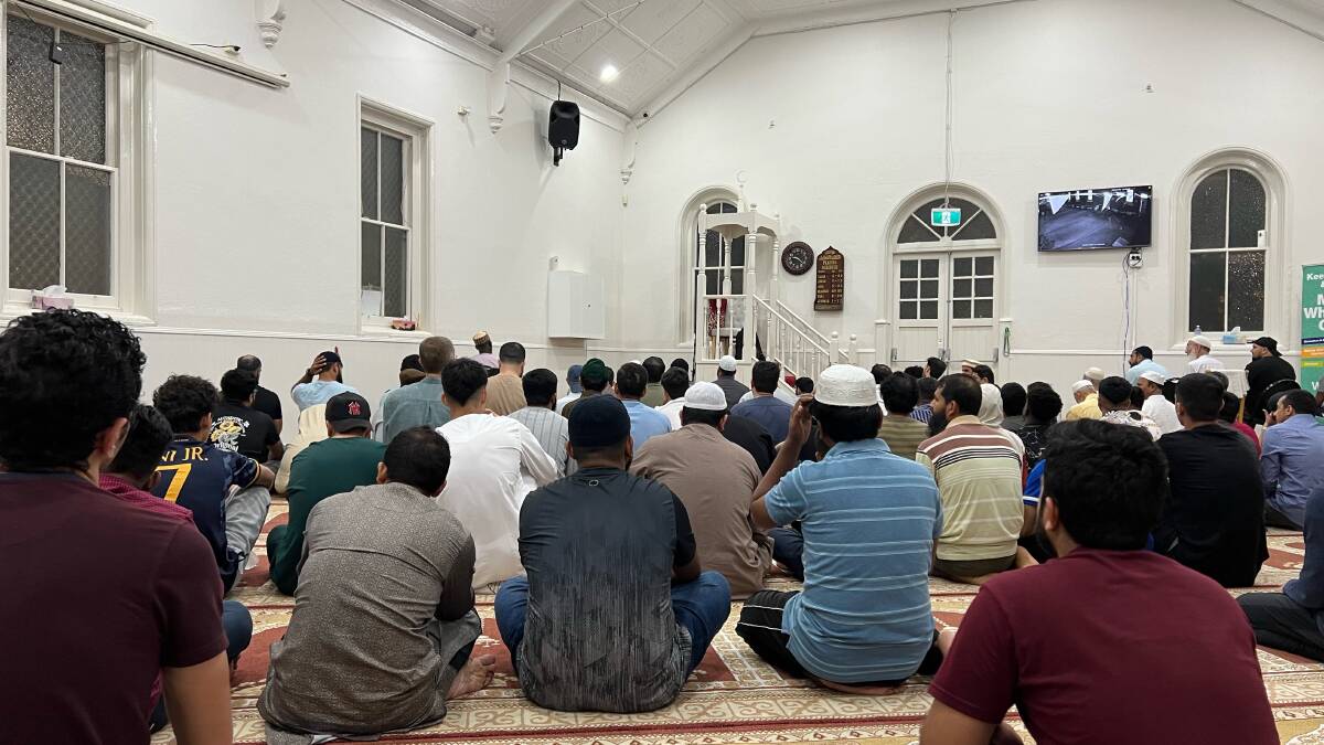 A night prayer at Mayfield mosque. Picture supplied