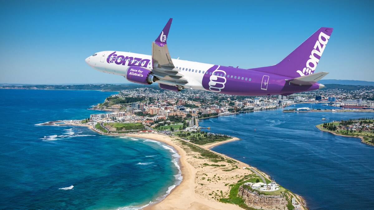 HIGH HOPE: New Australian airline Bonza is aiming for September flights from Newcastle to the Sunshine Coast and the Whitsundays after a delay in the first planes arriving in the country.