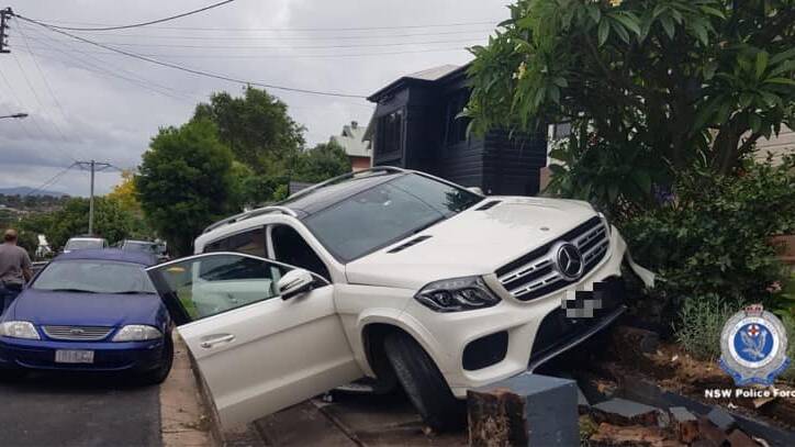 The 2018 Mercedes that was allegedly stolen from Hamilton South. Picture: NSW Police