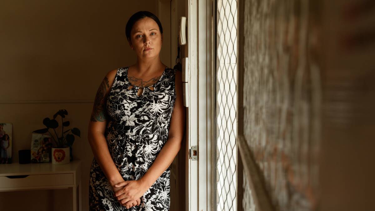 TOUGH: Mum-of-three Emily Perkins has had no luck so far from more than 100 rental properties she's applied for. Picture: Max Mason-Hubers