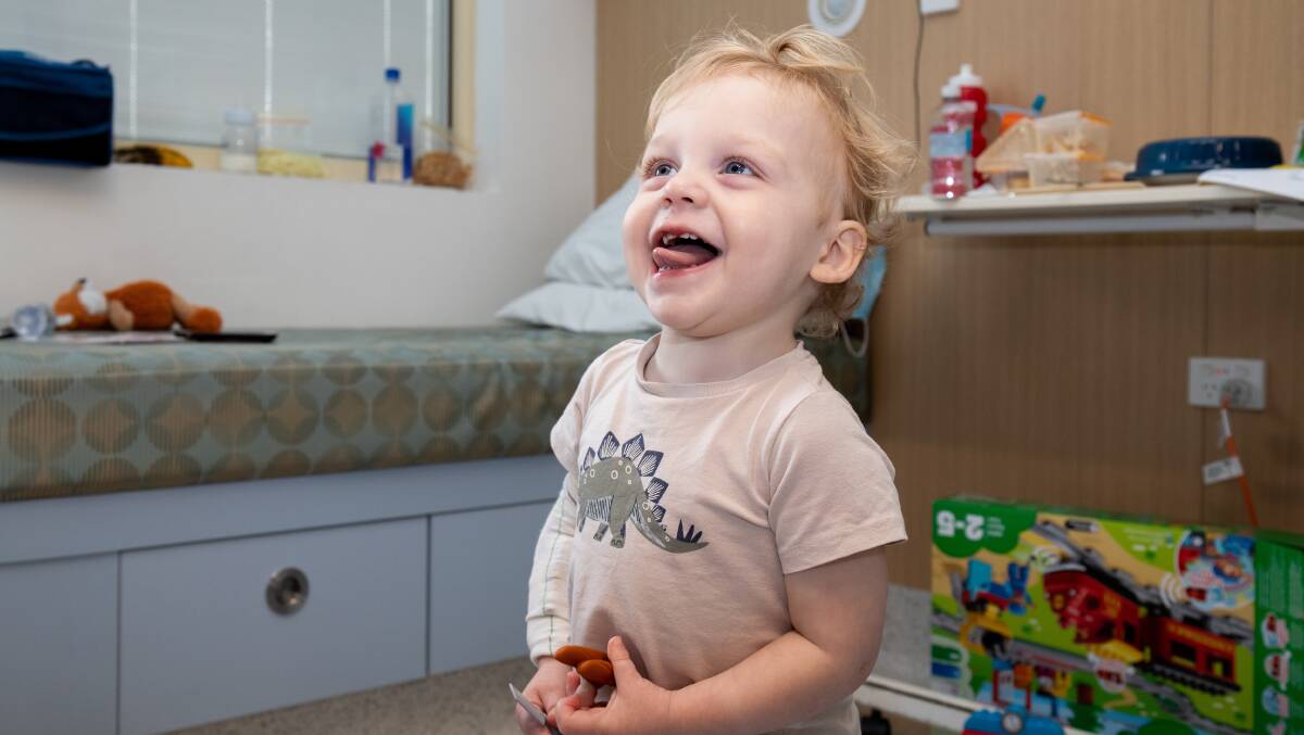 SMILING BOY: One-year-old Fred Farrar is being treated for Kawasaki Disease. 