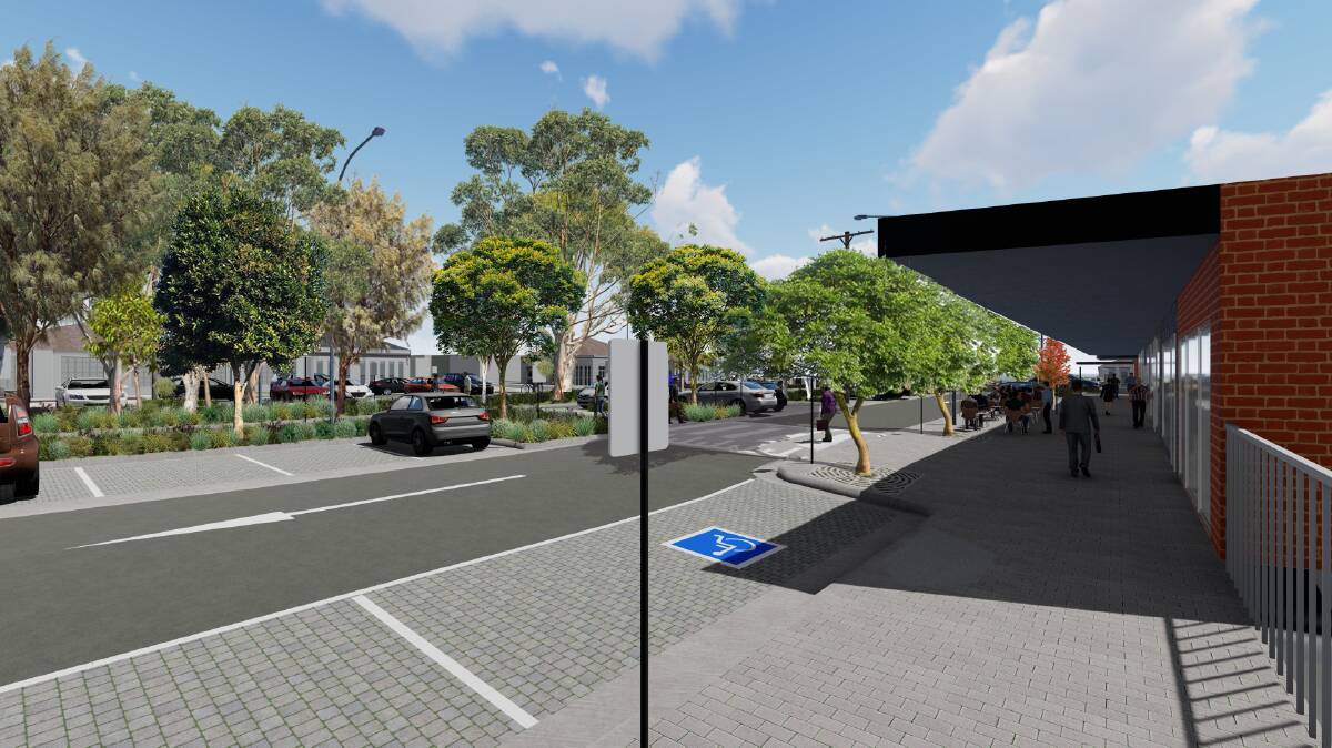 WORKS: An artist's impression of the upgrade of Blackbutt Village on Orchardtown Road, New Lambton. Picture: Newcastle council