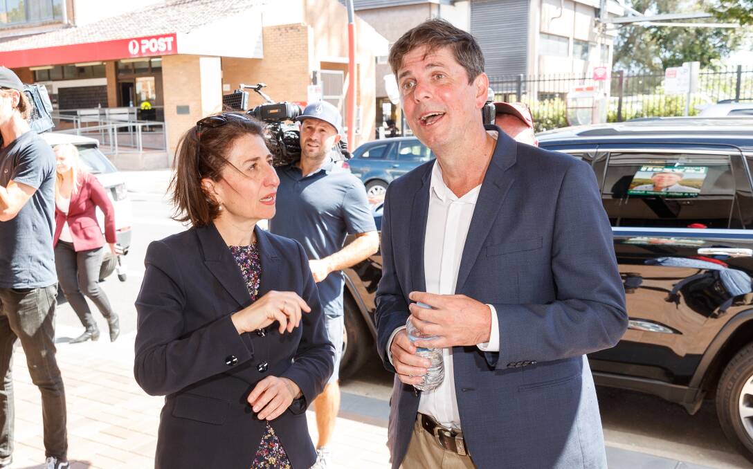 DECISION: Upper Hunter MP Dave Layzell, pictured with Premier Gladys Berejiklian earlier this year, said Singleton and Muswellbrook were included in the lockdown due to residents' close affiliation with Maitland and Lake Macquarie.