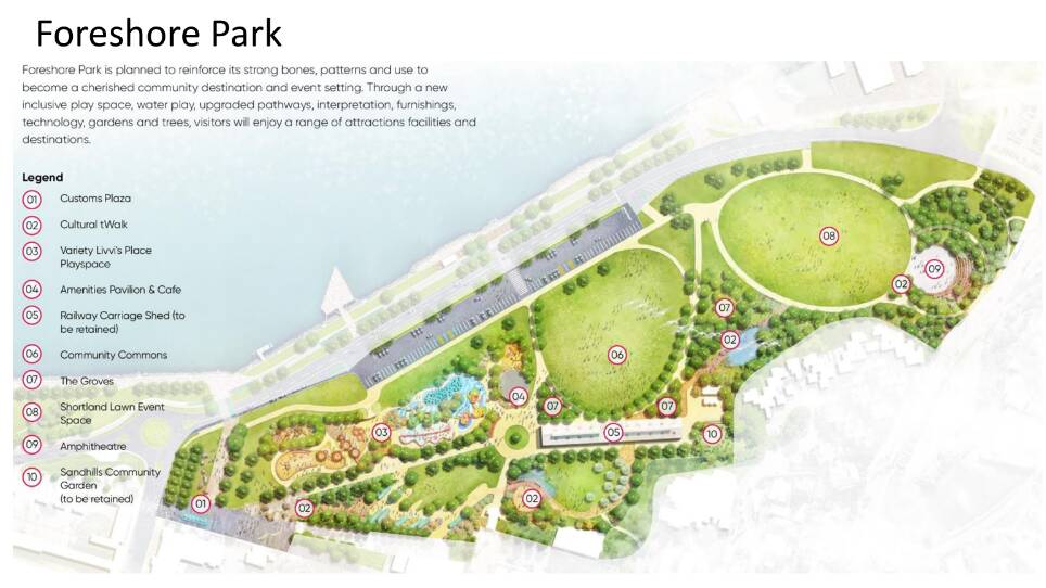 Call for detail about Foreshore Park tree change