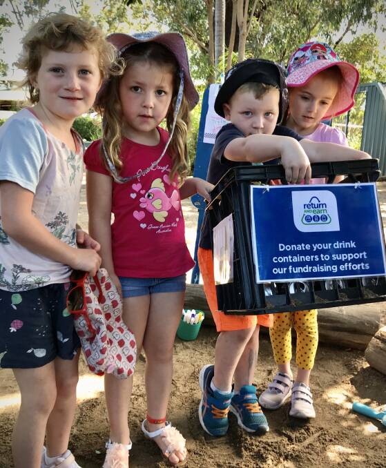 EDUCATIONAL: The kids at Kurri Kurri Preschool are learning all about recycling through container collection. 