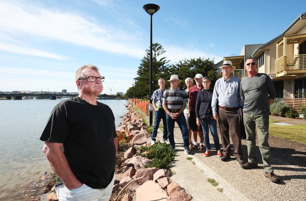 Wickham residents have been waiting for months for council to start repairing the sea wall. The fence was put up earlier this year, and council said work was scheduled to start in the new year. Pictures by Simone De Peak
