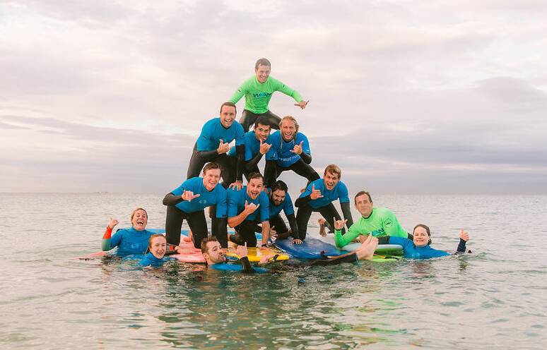 WELLNESS: The program aims to improve participants' mental health and boost their self esteem by learning to surf. Picture: AtDusk/Chris Prestige