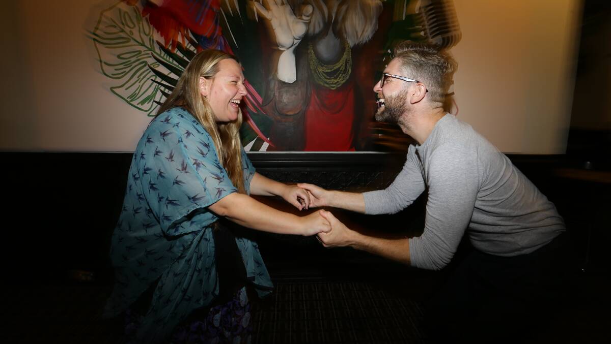 BOOGIE: Elle Fraser and Scott Fillipuzzi are excited for the dancefloor to officially reopen at The Kent Hotel, Hamilton as part of relaxed COVID-19 restrictions announced yesterday. Picture: Jonathan Caroll