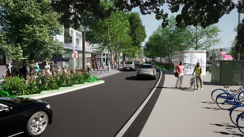 A concept image of the Hunter Street upgrade. Picture by City of Newcastle