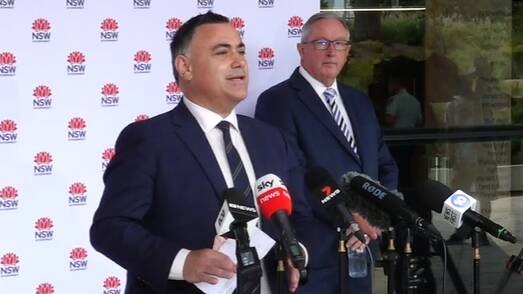 Acting NSW Premier John Barilaro gives an update on Friday morning.