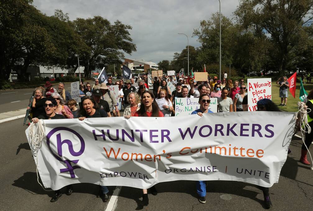 The International Women's Day march in Newcastle last year. Picture by Peter Lorimer