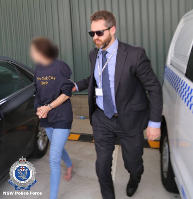 Police arrest Ms McHenry on Thursday. Picture: NSW Police
